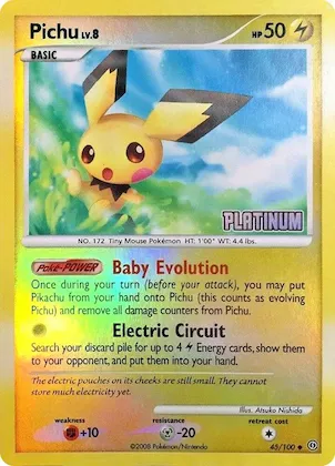 Pichu - 45/106 [Platinum] #45 – Burger King Promos