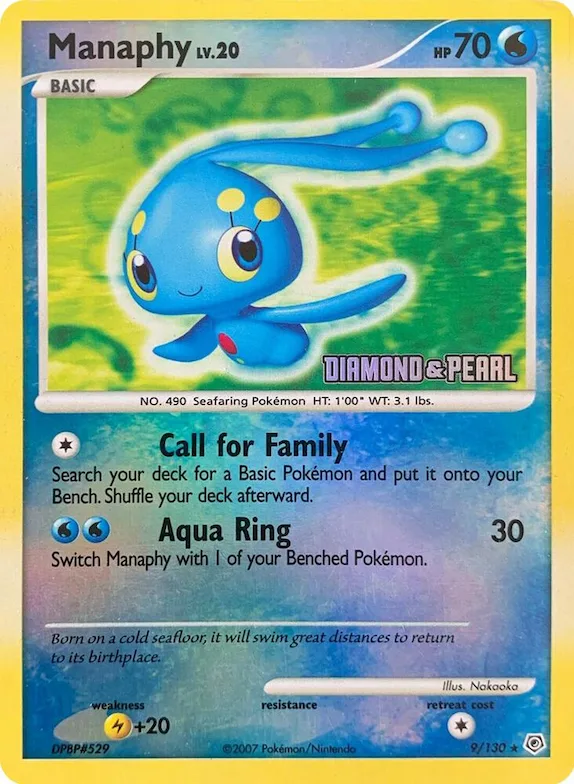 Manaphy - 9/130 [Diamond & Pearl] #9 – Burger King Promos