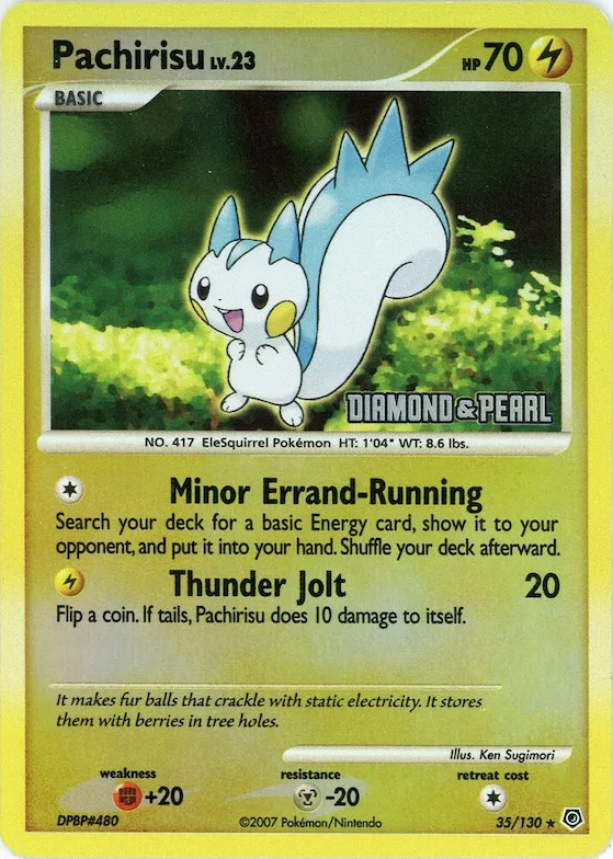 Pachirisu - 35/130 [Diamond & Pearl] #35 – Burger King Promos