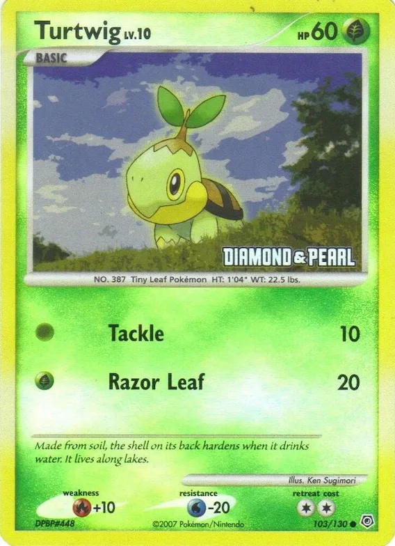 Turtwig - 103/130 [Diamond & Pearl] #103 – Burger King Promos