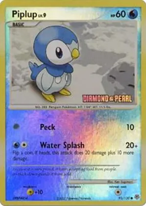 Piplup - 93/130 [Diamond and Pearl] #93 – Burger King Promos