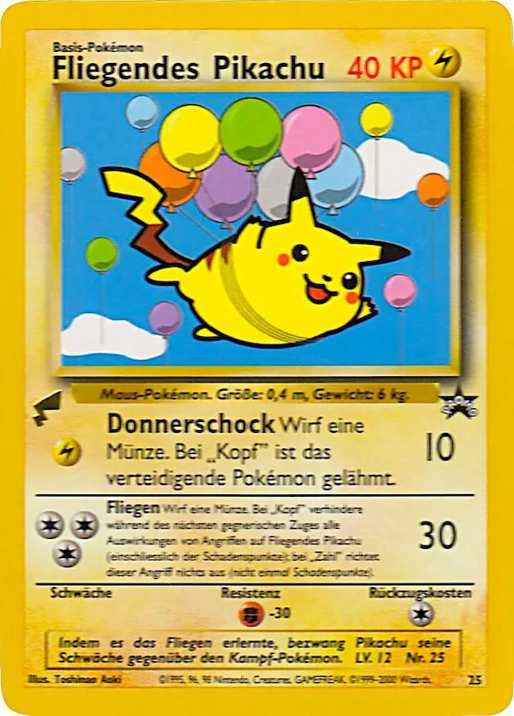 Pikachu (Flying) #25 – Pikachu World Collection Promos