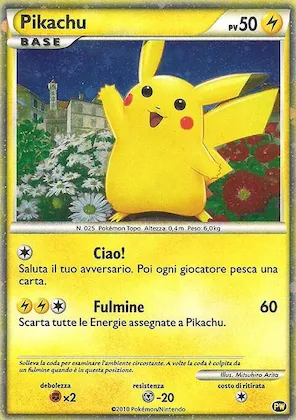 Pikachu (Italian) #pw 2 – Pikachu World Collection Promos