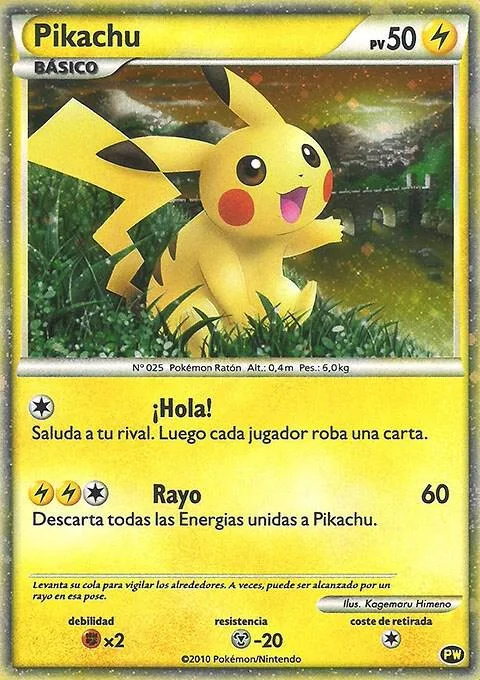 Pikachu (Spanish) #pw 4 – Pikachu World Collection Promos
