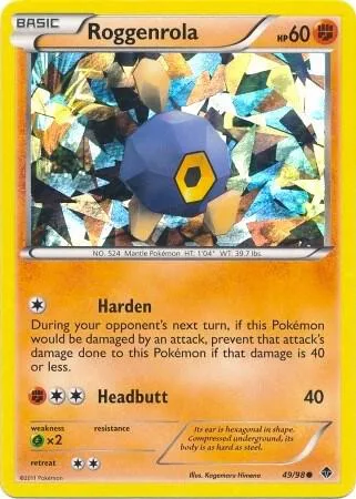 Roggenrola (Cracked Ice Holo) #49 – Blister Exclusives