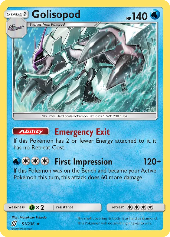 Golisopod (Cosmos Holo) #51 – Blister Exclusives