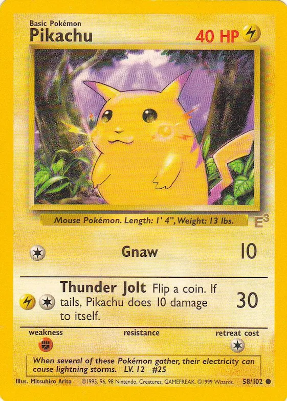 Pikachu (E3 Stamped) #58 – Miscellaneous Cards & Products