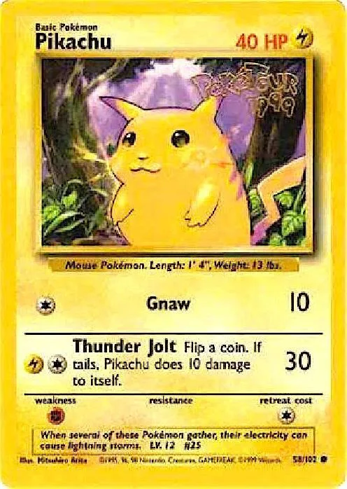 Pikachu (PokeTour 1999) #58 – Miscellaneous Cards & Products