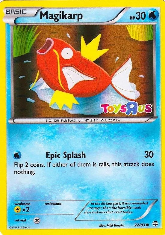 Magikarp (Toys R Us Promo) #22 – Miscellaneous Cards & Products