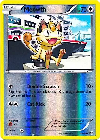 Meowth (Mirror Reverse Holo) #80 – Miscellaneous Cards & Products