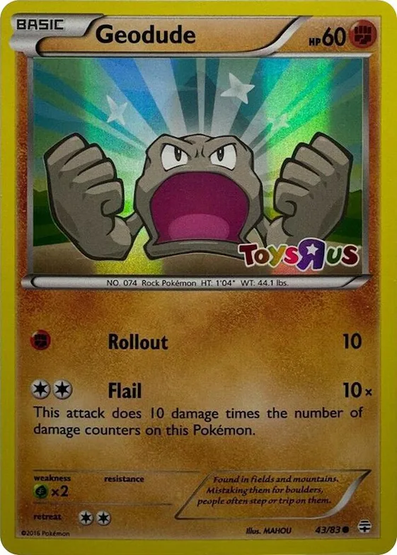 Geodude (Toys R Us Promo) #43 – Miscellaneous Cards & Products