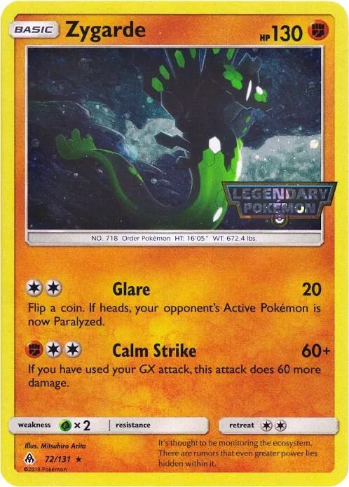 Zygarde (Cosmos Holo) #72 – Miscellaneous Cards & Products