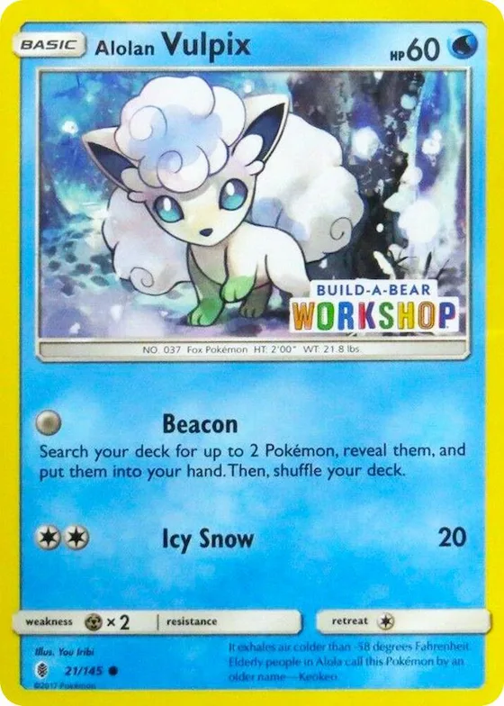 Alolan Vulpix (Build-A-Bear Workshop Exclusive) #21 – Miscellaneous Cards & Products
