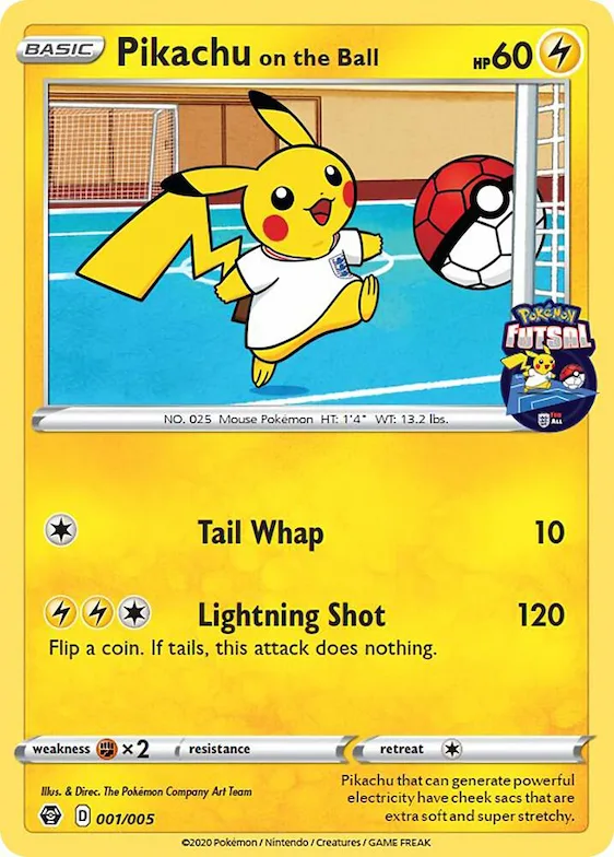 Pikachu on the Ball (Pokemon Futsal) #1 – Miscellaneous Cards & Products