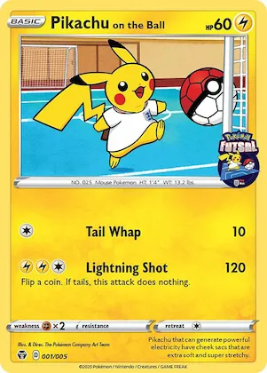 Pikachu on the Ball (Pokemon Futsal) #1 – Miscellaneous Cards & Products