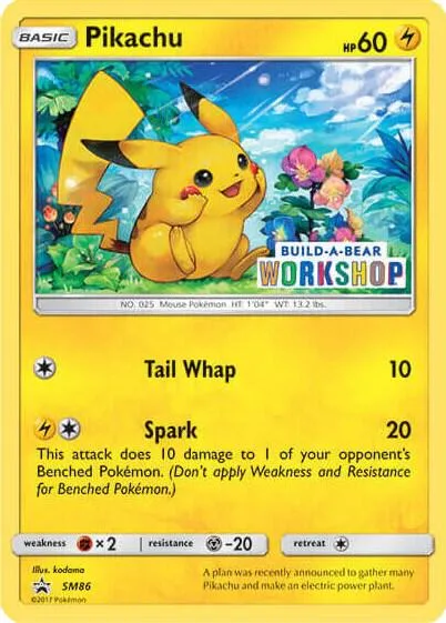 Pikachu - SM86 (Build-A-Bear Workshop Exclusive) #sm86 – Miscellaneous Cards & Products