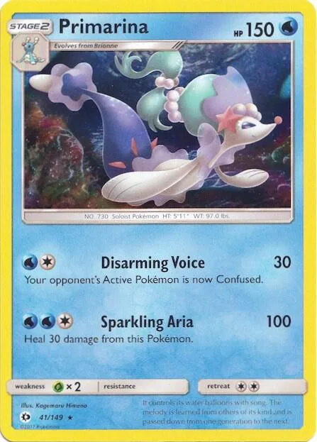 Primarina (Water Web Holo) #41 – Miscellaneous Cards & Products