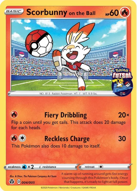 Scorbunny on the Ball (Pokemon Futsal) #4 – Miscellaneous Cards & Products