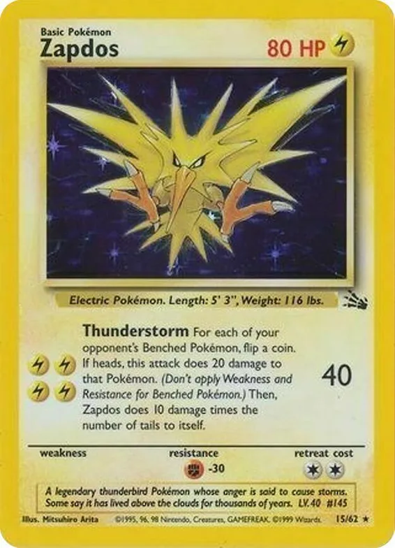 Zapdos (Cosmos Holo) #15 – Miscellaneous Cards & Products