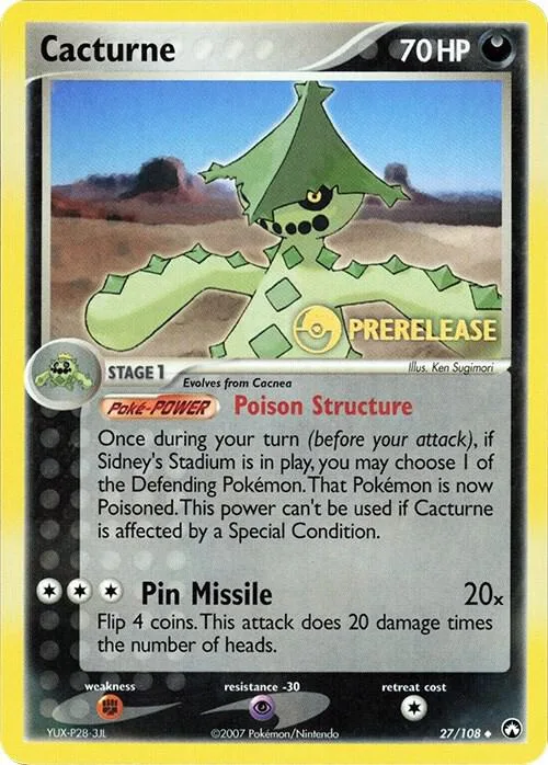 Cacturne (Prerelease) #27 – Miscellaneous Cards & Products