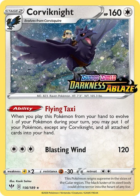 Corviknight (Darkness Ablaze Stamped) #156 – Miscellaneous Cards & Products