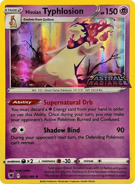 Hisuian Typhlosion (GameStop Exclusive) #52 – Miscellaneous Cards & Products