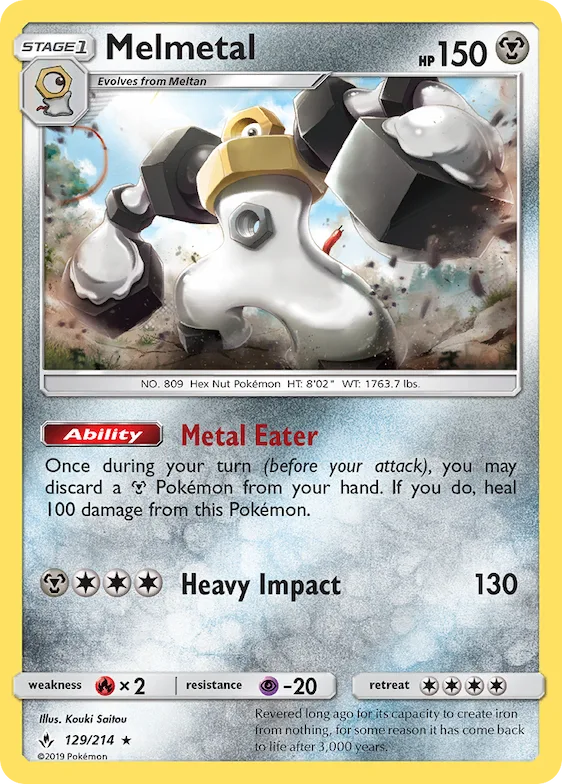 Melmetal (Unbroken Bonds Stamped) #129 – Miscellaneous Cards & Products
