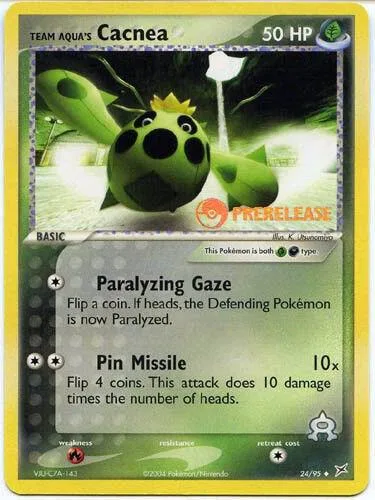 Team Aqua's Cacnea (Prerelease) #24 – Miscellaneous Cards & Products