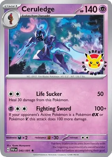 Ceruledge (Pokemon Day 2024) (Cosmos Holo) #40 – Miscellaneous Cards & Products