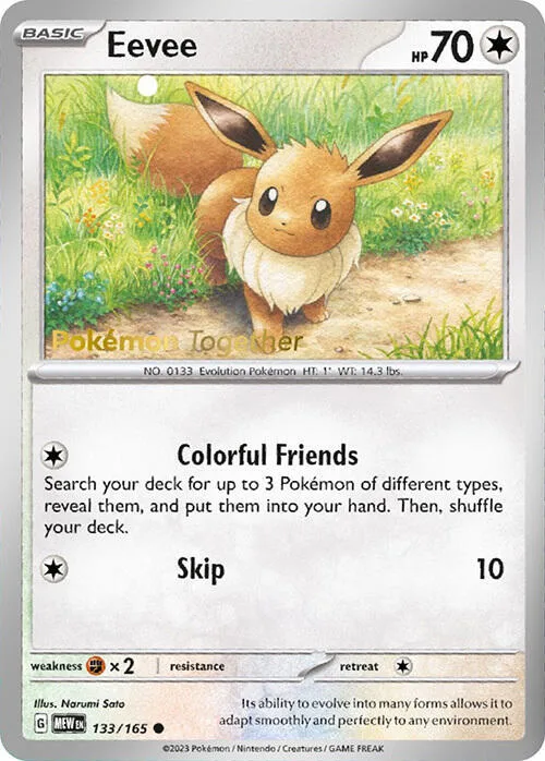 Eevee (Pokemon Together) #133 – Miscellaneous Cards & Products