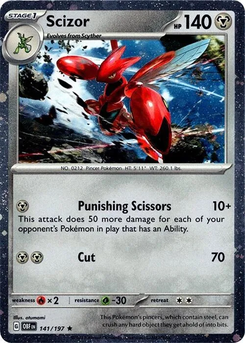 Scizor (Cosmos Holo) #141 – Miscellaneous Cards & Products