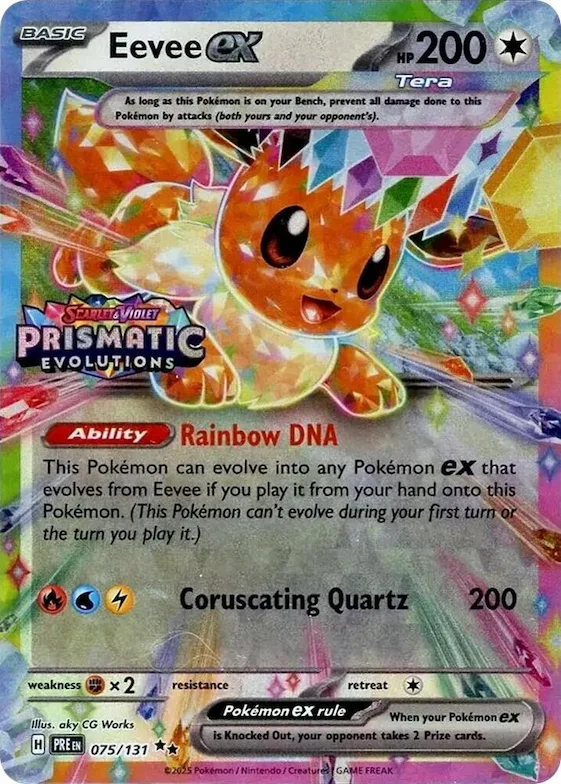 Eevee ex (Prismatic Evolutions Stamp) #75 – Miscellaneous Cards & Products