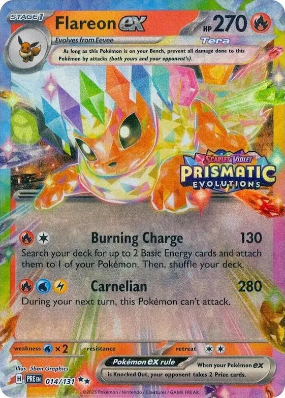 Flareon ex (Prismatic Evolutions Stamp) #14 – Miscellaneous Cards & Products