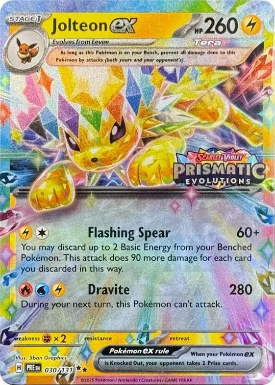 Jolteon ex (Prismatic Evolutions Stamp) #30 – Miscellaneous Cards & Products