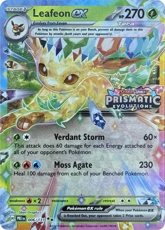 Leafeon ex (Prismatic Evolutions Stamp) #6 – Miscellaneous Cards & Products