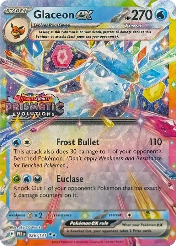 Glaceon ex (Prismatic Evolutions Stamp) #26 – Miscellaneous Cards & Products