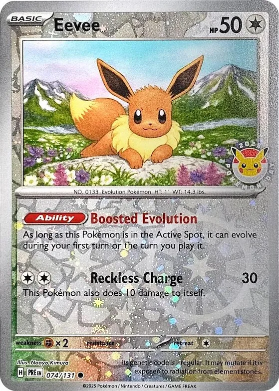 Eevee (Pokemon Day 2025) (Reverse Cosmos Holo) #74 – Miscellaneous Cards & Products