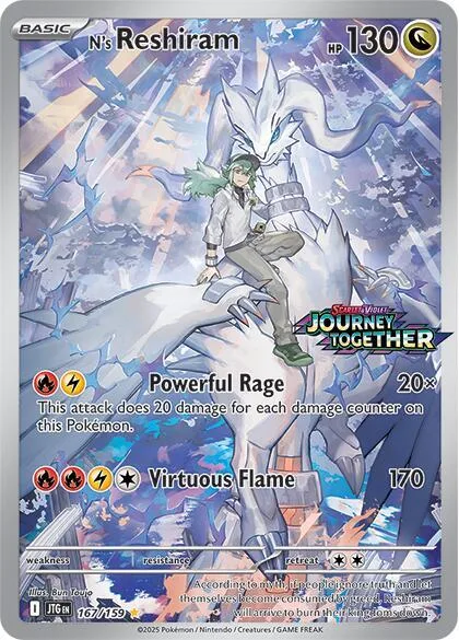 N's Reshiram (Journey Together Stamped) #167 – Miscellaneous Cards & Products
