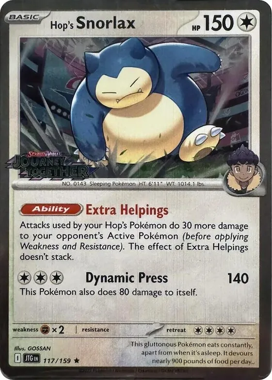 Hop's Snorlax (Cosmos Holo) #117 – Miscellaneous Cards & Products
