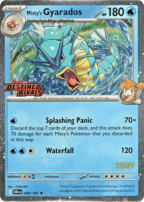 Misty's Gyarados (Prerelease) [Staff] #49 – Miscellaneous Cards & Products