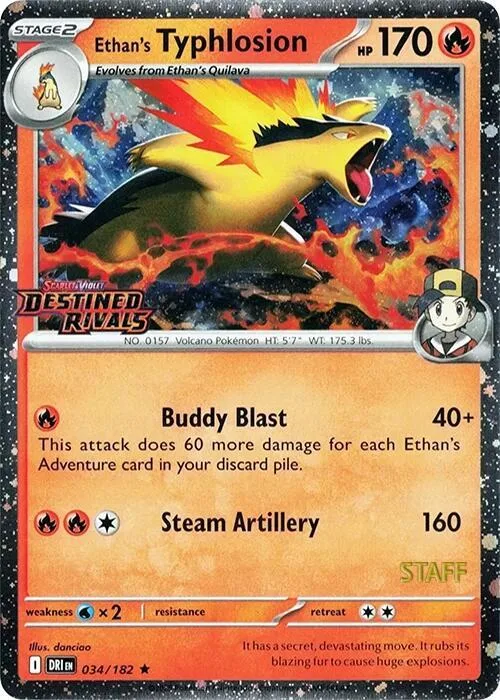 Ethan's Typhlosion (Prerelease) [Staff] #34 – Miscellaneous Cards & Products