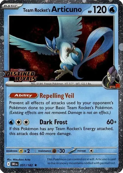 Team Rocket's Articuno (Cosmos Holo) (Destined Rivals Stamp) #51 – Miscellaneous Cards & Products