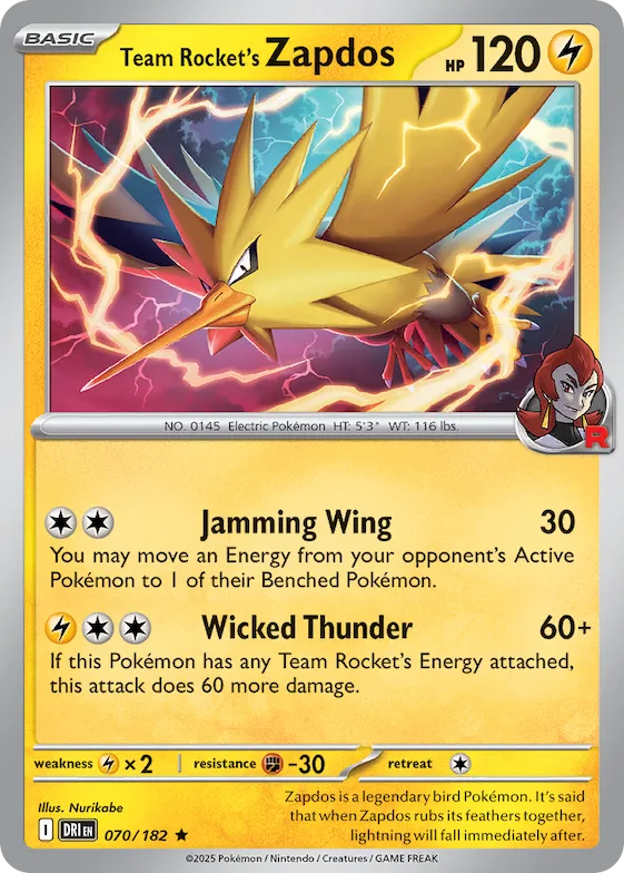 Team Rocket's Zapdos (Gamestop Exclusive) #70 – Miscellaneous Cards & Products