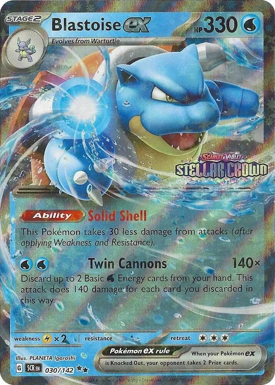 Blastoise ex (Stellar Crown Stamp) #30 – Miscellaneous Cards & Products