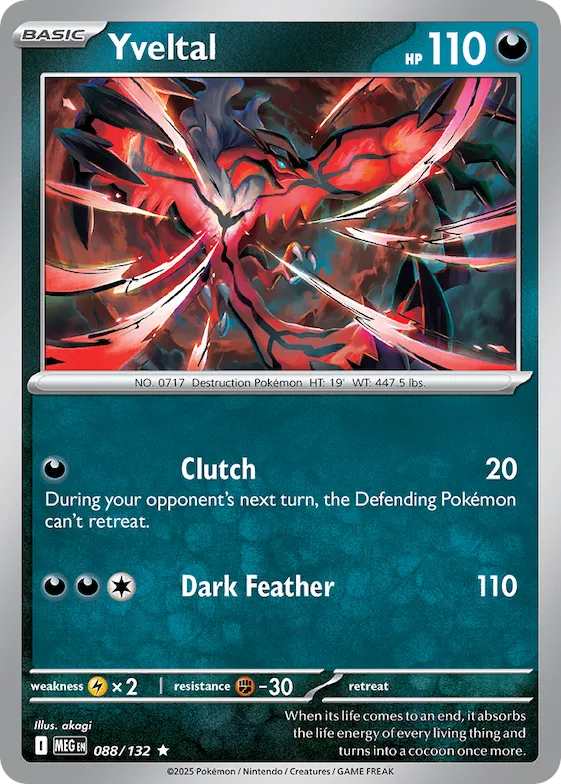Yveltal (Mega Evolution Stamped) #88 – Miscellaneous Cards & Products