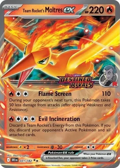 Team Rocket's Moltres ex (Destined Rivals Stamp) #31 – Miscellaneous Cards & Products