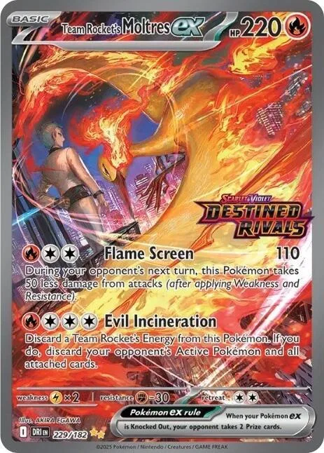 Team Rocket's Moltres ex (Destined Rivals Stamp) #229 – Miscellaneous Cards & Products
