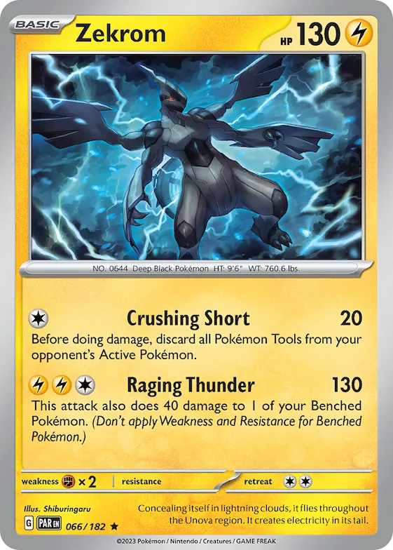 Zekrom (Paradox Rift Stamped) #66 – Miscellaneous Cards & Products