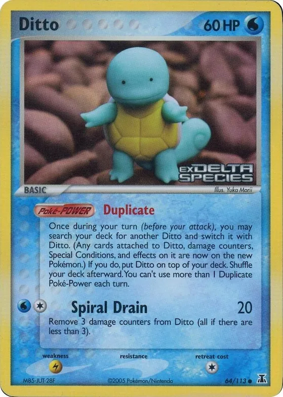 Ditto (Squirtle) (Delta Species Stamped) #64 – Miscellaneous Cards & Products