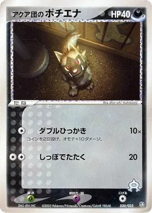 Team Aqua's Poochyena #20 – Aqua Deck Kit